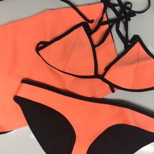Triangl bikini orange